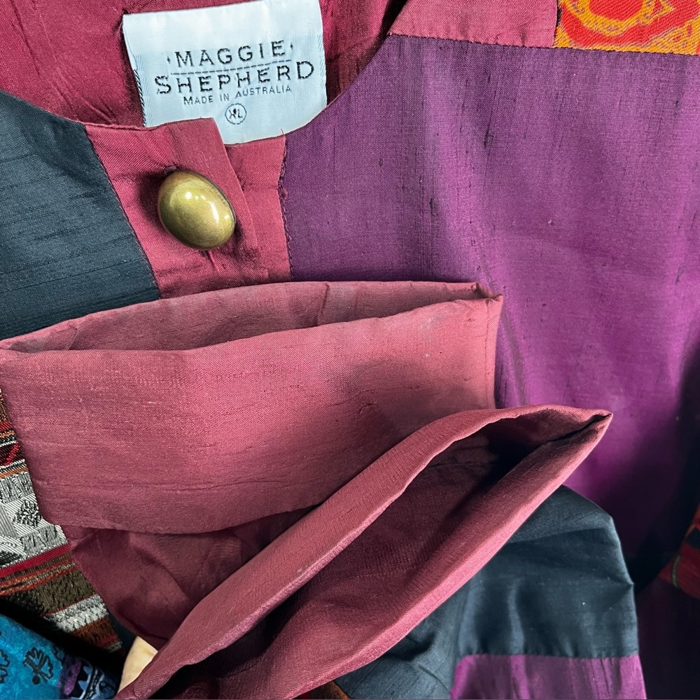 Vintage Patchwork Jacket Maggie Shepherd Australi… - image 8